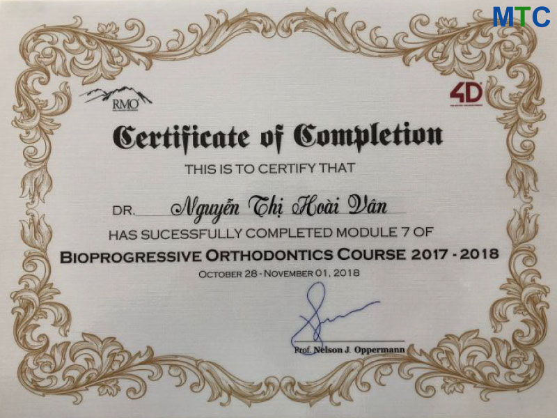 Hanoi dentist certificate