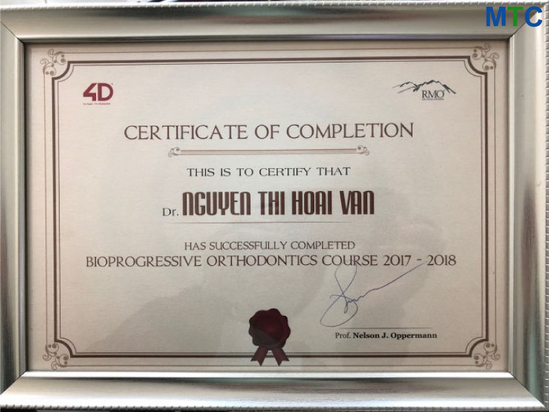 Hanoi dentist certificate