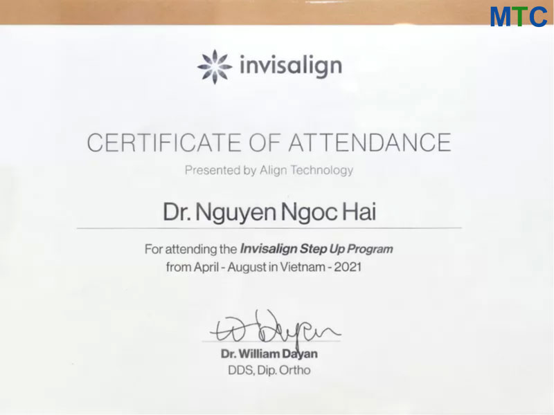 Ho Chi Minh City dentist certificate