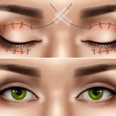 eyelid surgery diagram