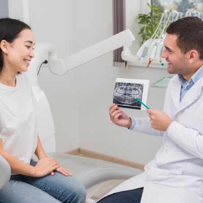 Pre-Clinical Consultation - Dentist review's x ray