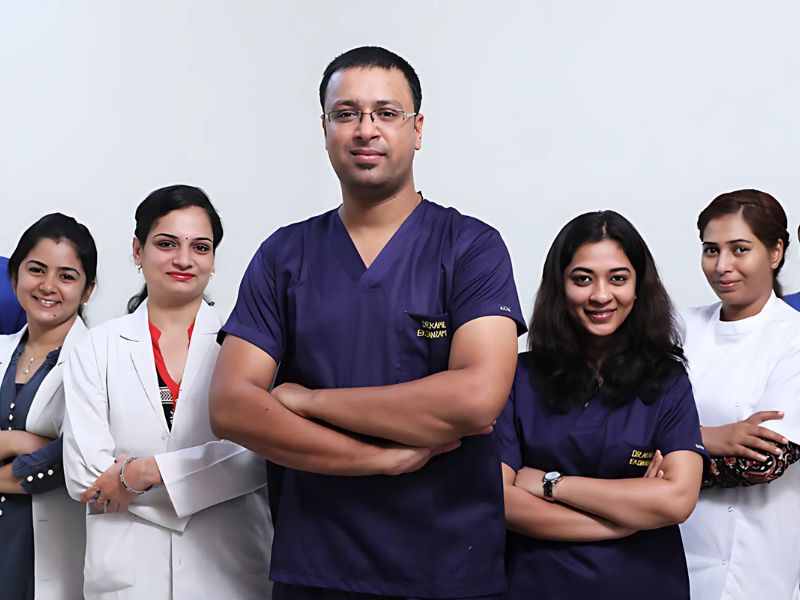 team of dentists and staff at ekdantam clinic jaipur