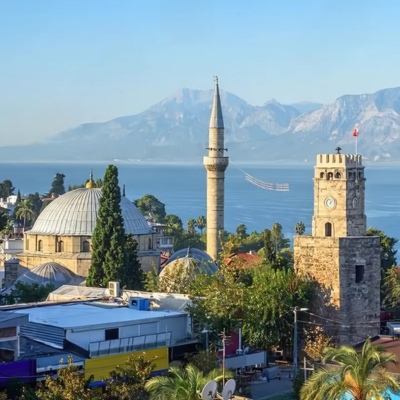 Panoramic view of Antalya Old Town, Turkey