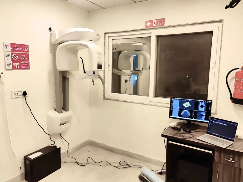 advanced dental imaging setup at a dental clinic