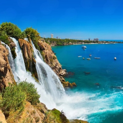 Waterfall Duden at Antalya, Turkey