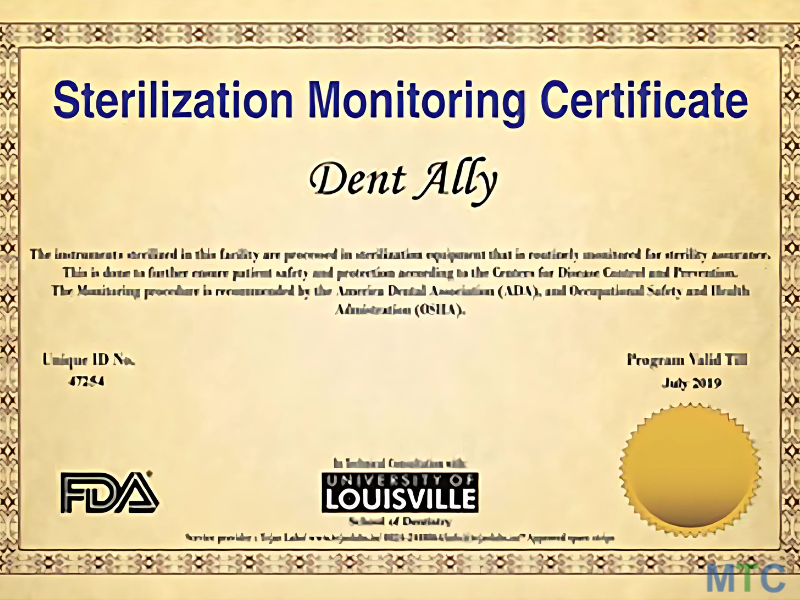 Sterilization Certificate, University of Louisville