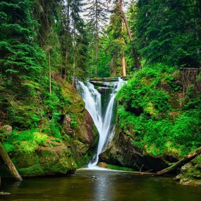 Szklarki Waterfall in Poland