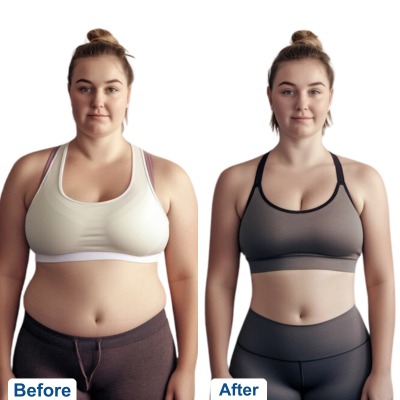 Before after images of liposuction