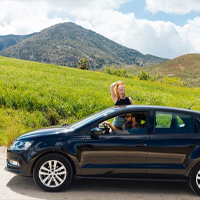 Rental car in Crete, Greece